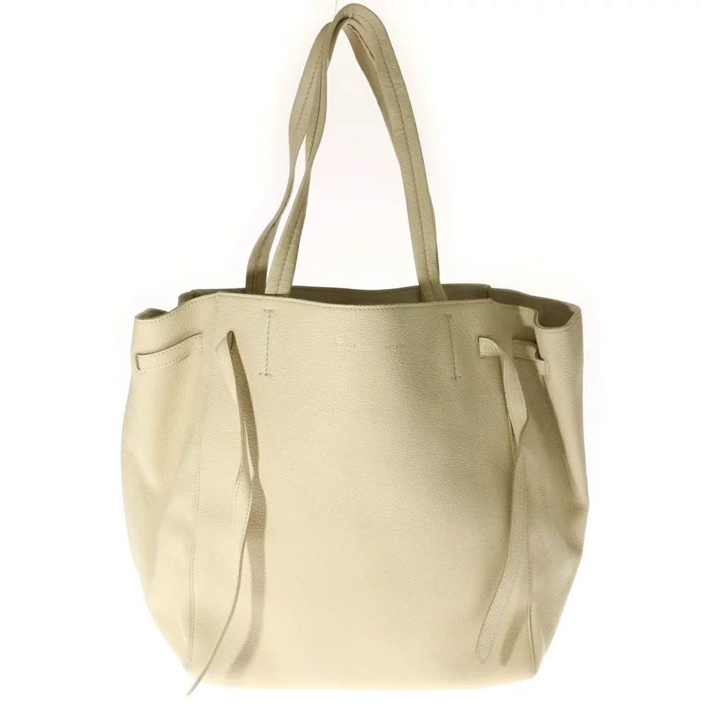 CELINE Cabas Phantom Tote Bag Beige Leather